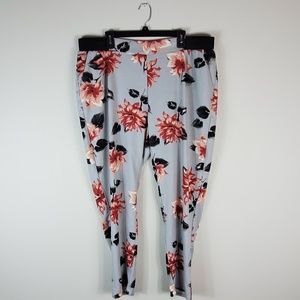 Junarose Floral Print Pants Plus Size